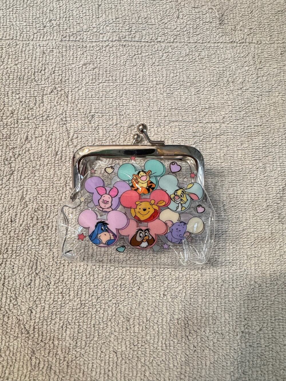 Disney Winnie the Pooh and friends clear coin purse vintage style